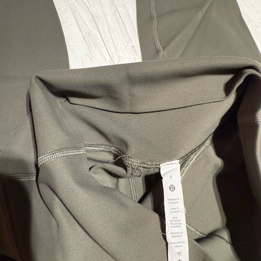 NWOT Lululemon Cropped Olive Green Align Leggings - Picture 2 of 3